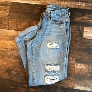 Distressed gap jeans